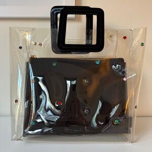 Staud PVC Top Handle Bag with Insert